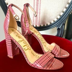 Sam Edelman Daniella Plaid Block Heel 7.5